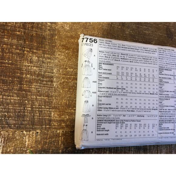 Simplicity Sewing Pattern 7756 Costume Womens Tudor Anne Boleyn 10-14 UNCUT - Picture 3 of 3